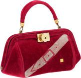 Roberta di Camerino Red Velvet Top Handle Bag....