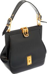 Roberta di Camerino Dark Blue Leather Classic Bag with Gold.Hardware....