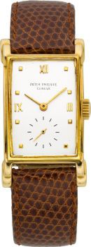 Patek Philippe Rare Ref. 2415 Unusual & Very Fine Gold.Rectangular Wristwatch, circa 1950....
