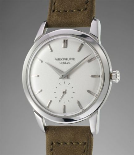 Patek Philippe Follow;Ref. 2585;An extremely rare and highly attractive stainless steel self-winding wristwatch