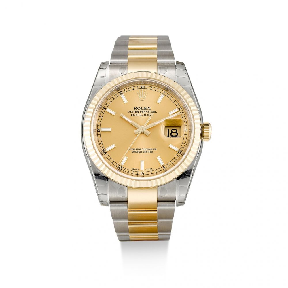 ROLEX | DATEJUST, REFERENCE 116233, A STAINLESS STEEL AND YELLOW GOLD WRISTWATCH WITH DATE AND BRACELET, CIRCA 2017