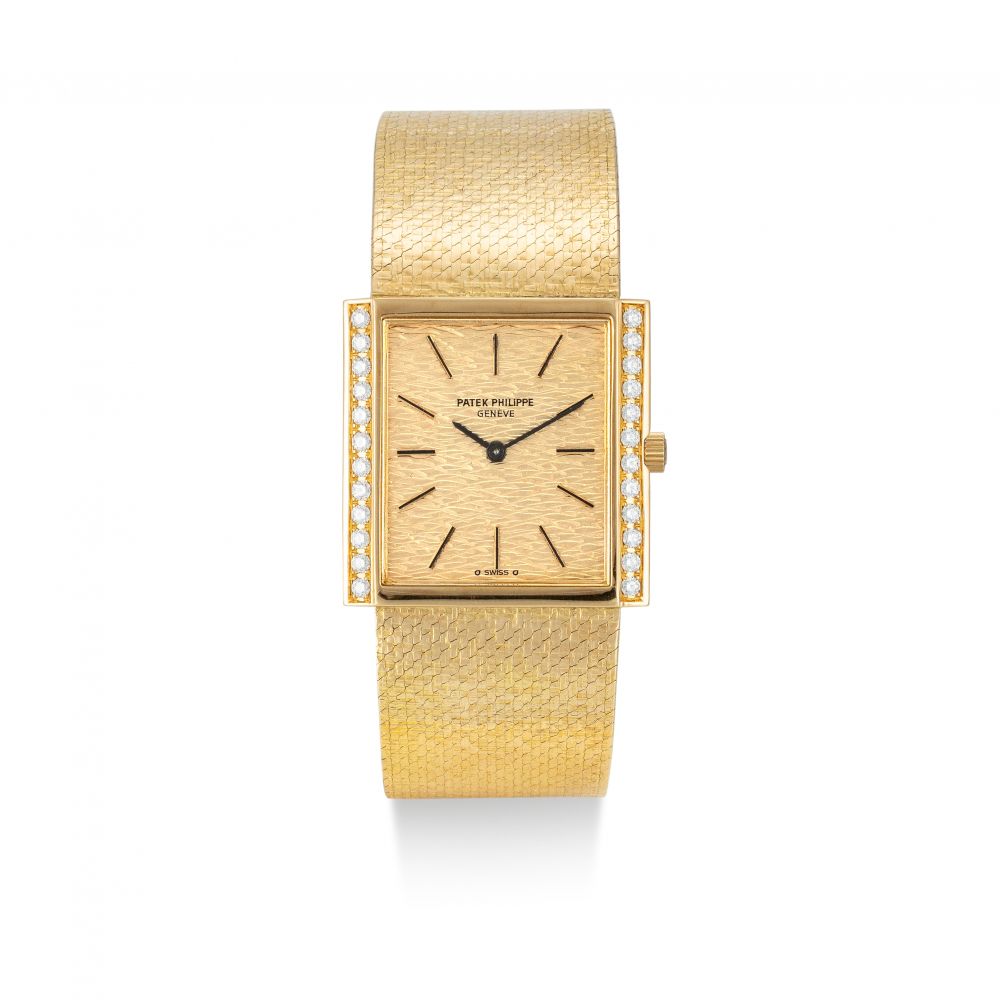 PATEK PHILIPPE | REFERENCE 3571, A YELLOW GOLD AND DIAMOND-SET BRACELET WATCH, CIRCA 1970