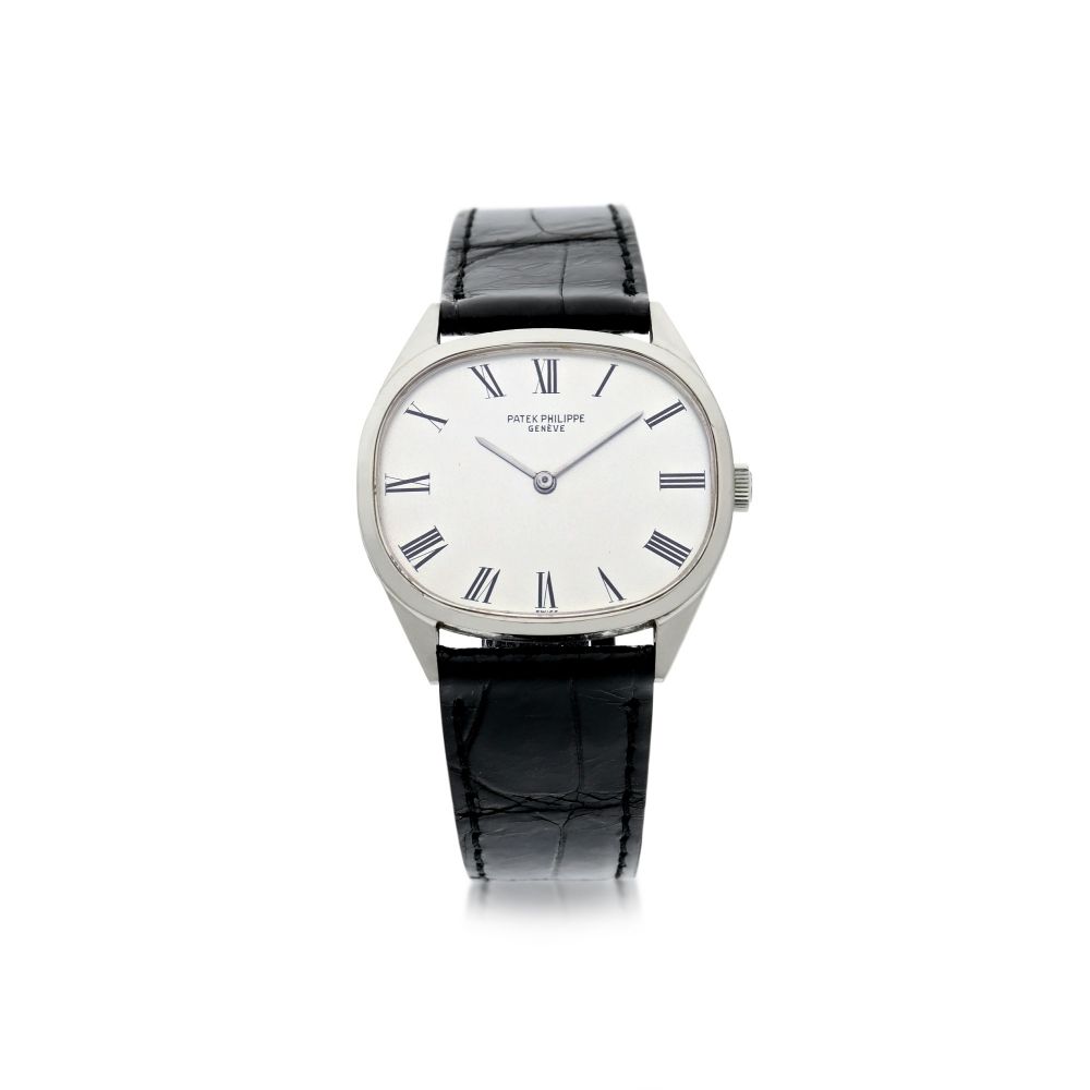 PATEK PHILIPPE | REFERENCE 3545 A WHITE GOLD CUSHION FORM WRISTWATCH, MADE IN 1971