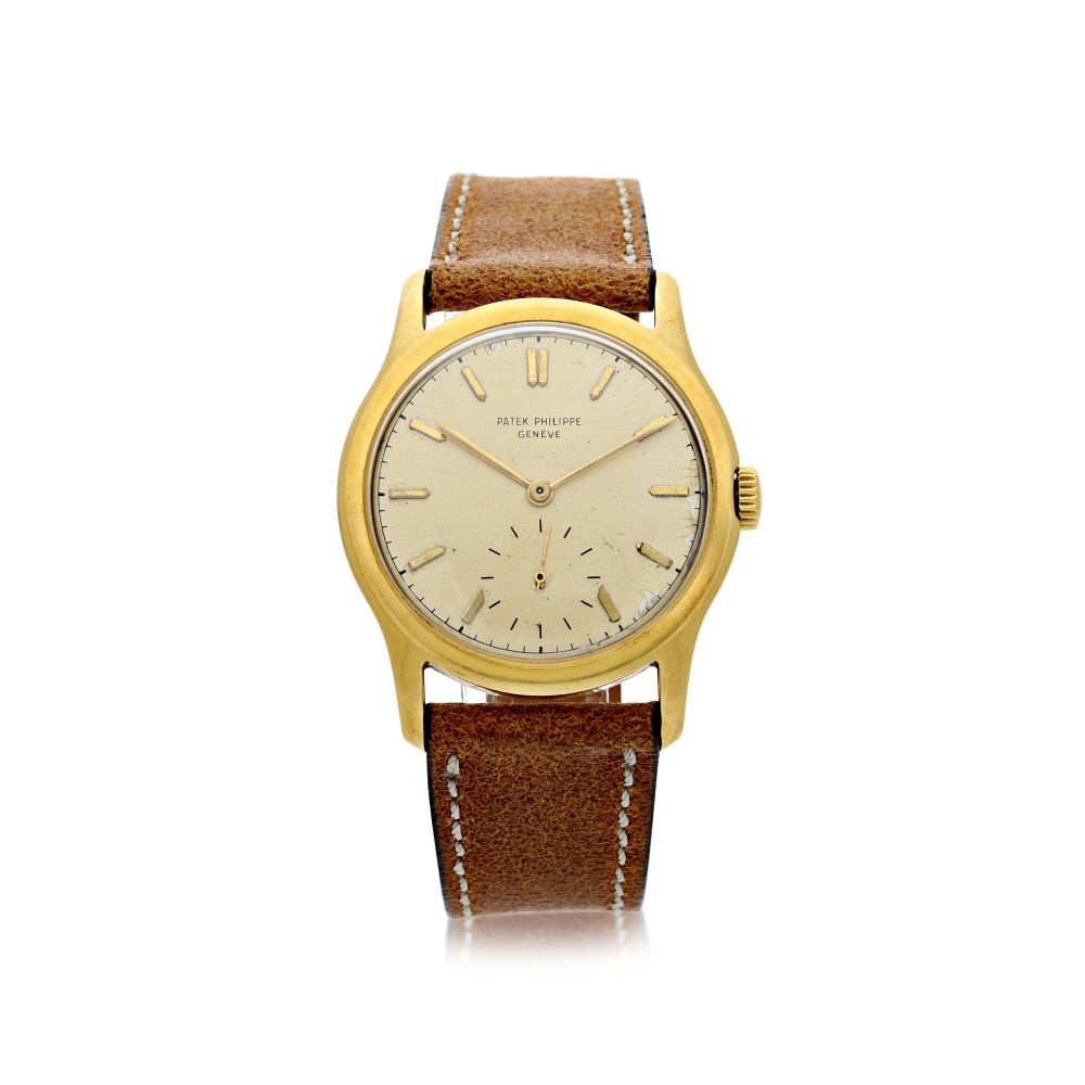 PATEK PHILIPPE | REFERENCE 2448 CALATRAVA A YELLOW GOLD CENTER SECONDS WRISTWATCH, MADE IN 1949