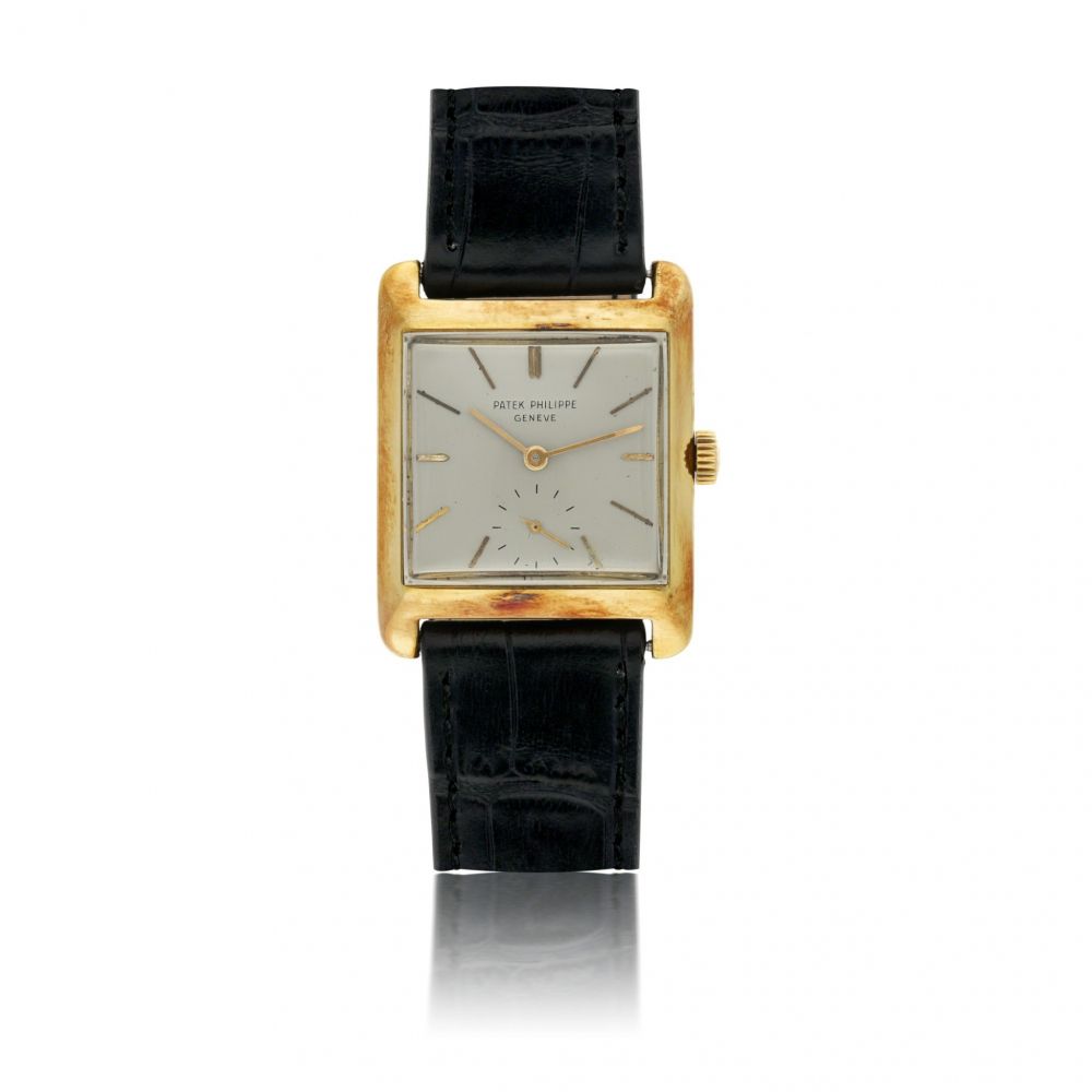 PATEK PHILIPPE | REF 2488, A YELLOW GOLD SQUARE-SHAPED WRISTWATCH CIRCA 1980