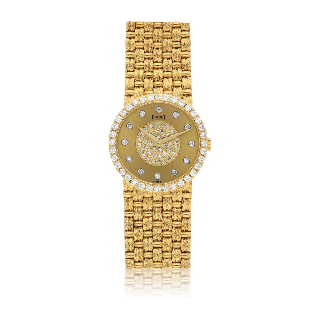 PIAGET | REF 9706 D23, A YELLOW GOLD AND DIAMOND-SET BRACELET WATCH CIRCA 1970