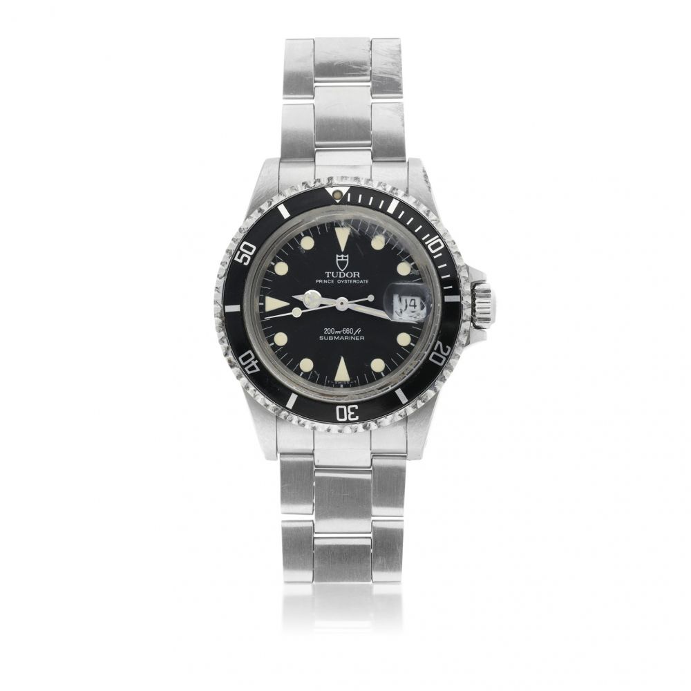 TUDOR | REF 79090/76100 SUBMARINER, A STAINLESS STEEL AUTOMATIC WRISTWATCH WITH DATE AND BRACELET CIRCA 1990