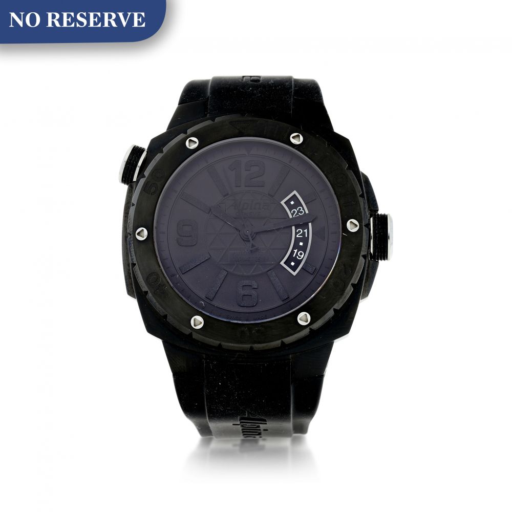 ALPINA | REFERENCE AL525AEV6 EXTREME DIVER, A BLACK PVD-COATED STAINLESS STEEL WRISTWATCH WITH DATE, CIRCA 2010