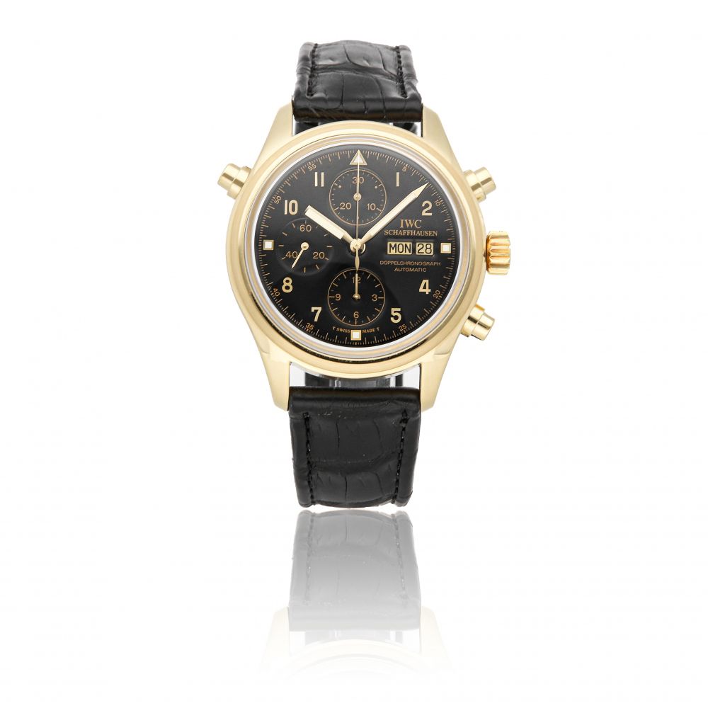 IWC | PILOT REFERENCE IW3711 A YELLOW GOLD AUTOMATIC WRISTWATCH CIRCA 1994