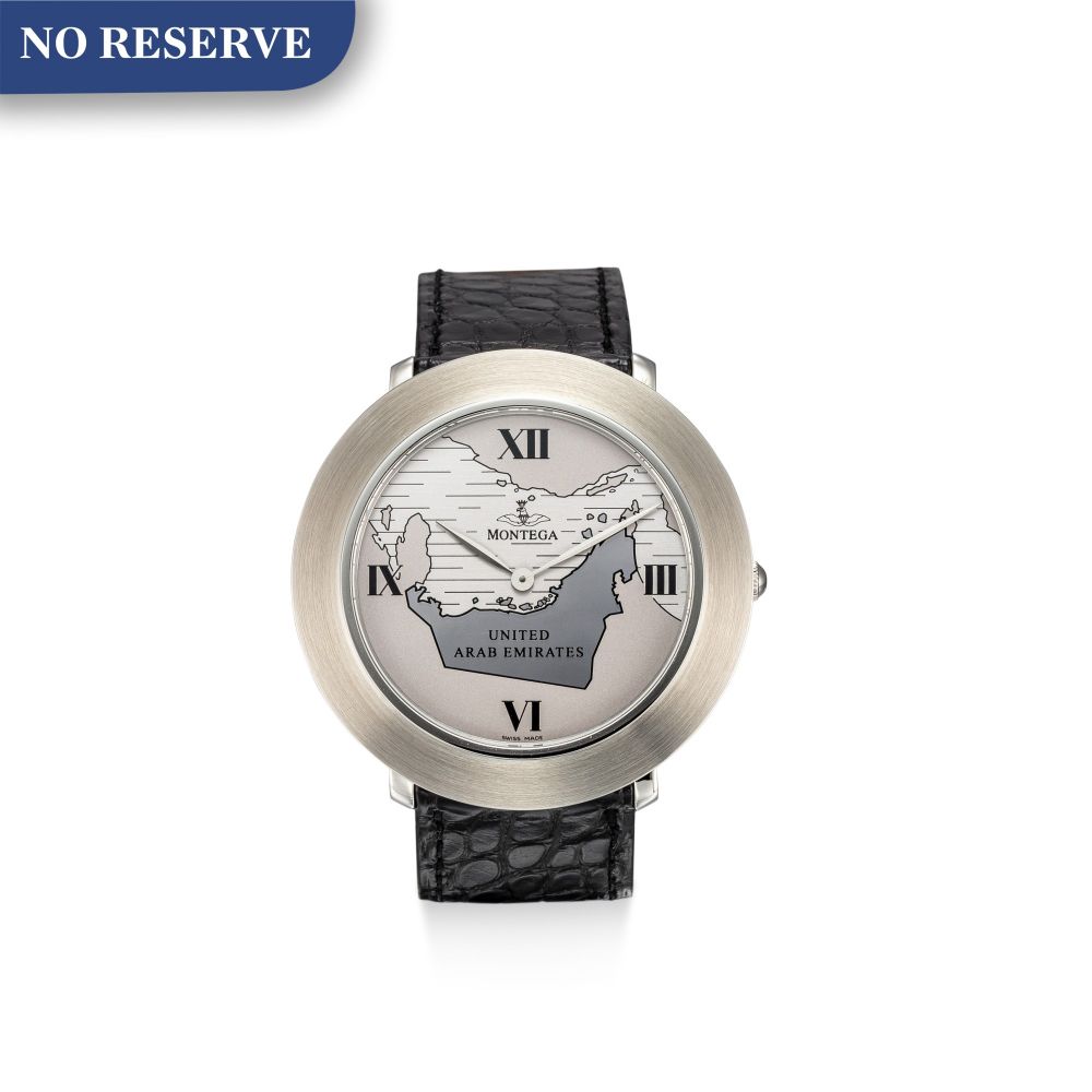 MONTEGA | A STAINLESS STEEL WRISTWATCH, CIRCA 1999