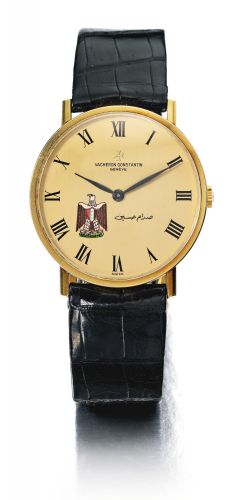 Vacheron Constantin.A RARE AND INTERESTING YELLOW GOLD WRISTWATCH WITH 1965-1991 IRAQ COAT OF ARMS REF 39009 MVT 716734 CASE 552050 CIRCA 1985