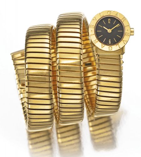 Bulgari.A LADY'S YELLOW GOLD TUBOGAS WRISTWATCH REF BB191T NO 74369 CIRCA 1990
