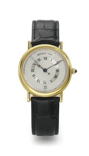 Breguet.A FINE YELLOW GOLD AUTOMATIC CENTER SECONDS WRISTWATCH WITH DATE REF BA 3320/2 NO 4423 A CIRCA 1990