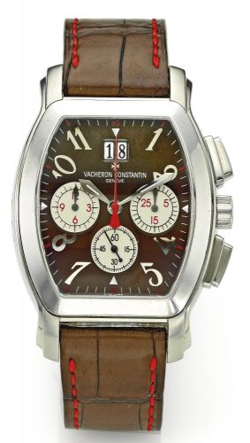 Vacheron Constantin.A LIMITED EDITION STAINLESS STEEL AUTOMATIC CHRONOGRAPH WRISTWATCH WITH DATE REF 49145 NO 21 MALTE US EDITION CIRCA 2008