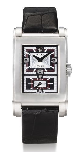 Rolex.A WHITE GOLD RECTANGULAR WRISTWATCH REF 5443 CASE D770712 CELLINI PRINCE CIRCA 2006.A WHITE GOLD RECTANGULAR WRISTWATCH REF 5443 CASE D770712 CELLINI PRINCE CIRCA 2006