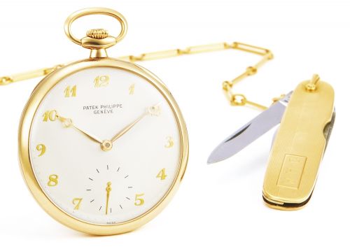 Patek Philippe.A YELLOW GOLD OPEN-FACED KEYLESS LEVER WATCH REF 652 MVT 881864 CASE 636289 MADE IN 1944.A YELLOW GOLD OPEN-FACED KEYLESS LEVER WATCH REF 652 MVT 881864 CASE 636289 MADE IN 1944