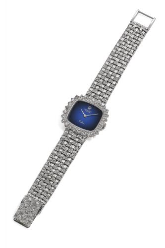 Rolex.A FINE LADY'S WHITE GOLD AND DIAMOND-SET BRACELET WATCH REF 4082/4 CASE 4101998 CELLINI ZEPHYR CIRCA 1976.A FINE LADY'S WHITE GOLD AND DIAMOND-SET BRACELET WATCH REF 4082/4 CASE 4101998 CELLINI ZEPHYR CIRCA 1976