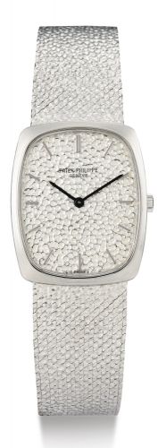 Patek Philippe.A WHITE GOLD TONNEAU-FORM BRACELET WATCH REF 3567/1 MVT 1165587 CASE 2587921 MADE IN 1970.A WHITE GOLD TONNEAU-FORM BRACELET WATCH REF 3567/1 MVT 1165587 CASE 2587921 MADE IN 1970