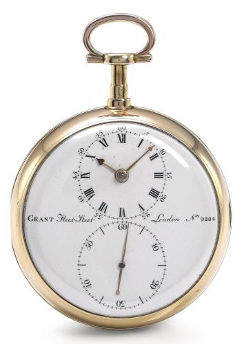 Grant, Fleet Street, London A FINE AND UNUSUAL PINK GOLD OPEN-FACED POCKET WATCH WITH DUPLEX ESCAPEMENT NO 2284 CIRCA 1798