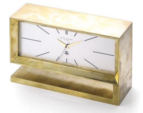 Patek Philippe A RARE QUARTZ TABLE CLOCK WITH SWEEP SECOND MADE FOR THE S.B.S. REF 1160E N 1.800.087 MADE IN 1972