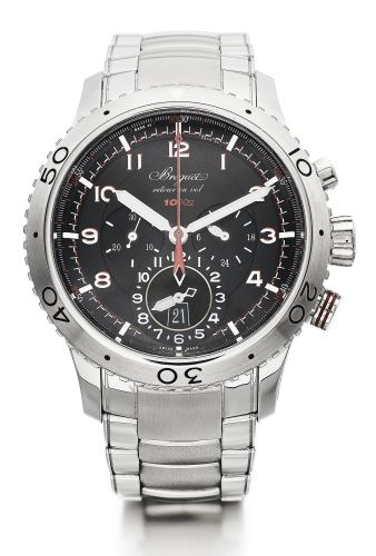 Breguet A STAINLESS STEEL AUTOMATIC FLYBACK HIGH-BEAT CHRONOGRAPH WITH REGISTERS DATE AND BRACELET REF 3880 TYPE XXII 10HZ CIRCA 2012