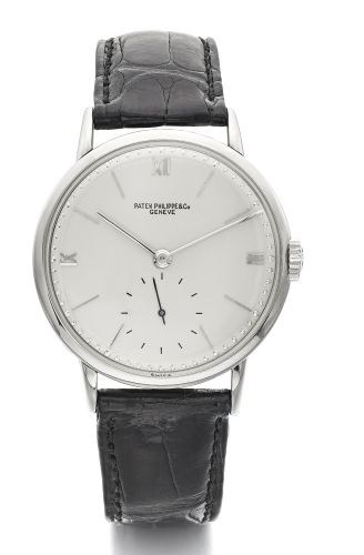 Patek Philippe A RARE LARGE STAINLESS STEEL WRISTWATCH REF 1513 MVT 923045 CASE 627432 MADE IN 1943