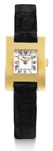Chopard A YELLOW GOLD RECTANGULAR WRISTWATCH YOUR HOUR CIRCA 2003