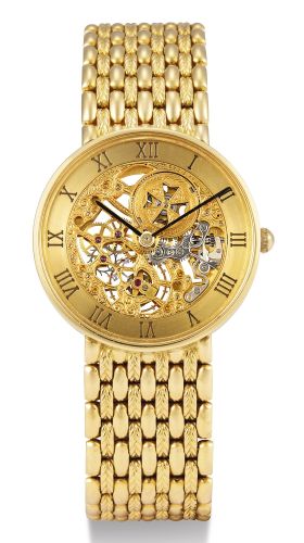 Vacheron Constantin A YELLOW GOLD SKELETONIZED BRACELET WATCH REF 33014/456 CASE 583075 CIRCA 1991