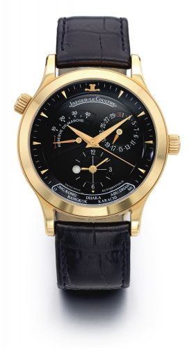 Jaeger-LeCoultre A PINK GOLD AUTOMATIC WORLD TIME WRISTWATCH WITH POWER RESERVE AND DAY/NIGHT INDICATION REF 142292S NO 51 MASTER CONTROL CIRCA 2005