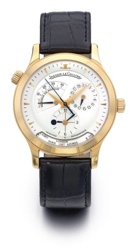Jaeger-LeCoultre A PINK GOLD AUTOMATIC WORLD TIME WRISTWATCH WITH POWER RESERVE AND DAY/NIGHT INDICATION REF 142292 MASTER CONTROL CIRCA 2005