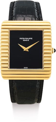 Patek Philippe REFERENCE 3733 A YELLOW GOLD WRISTWATCH WITH ONYX DIAL, MADE IN 1979