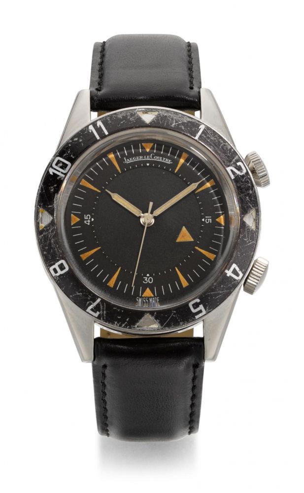 JAEGER-LECOULTRE | MEMOVOX DEEP SEA, REFERENCE E857, STAINLESS STEEL WRISTWATCH WITH ALARM, MADE IN 1959