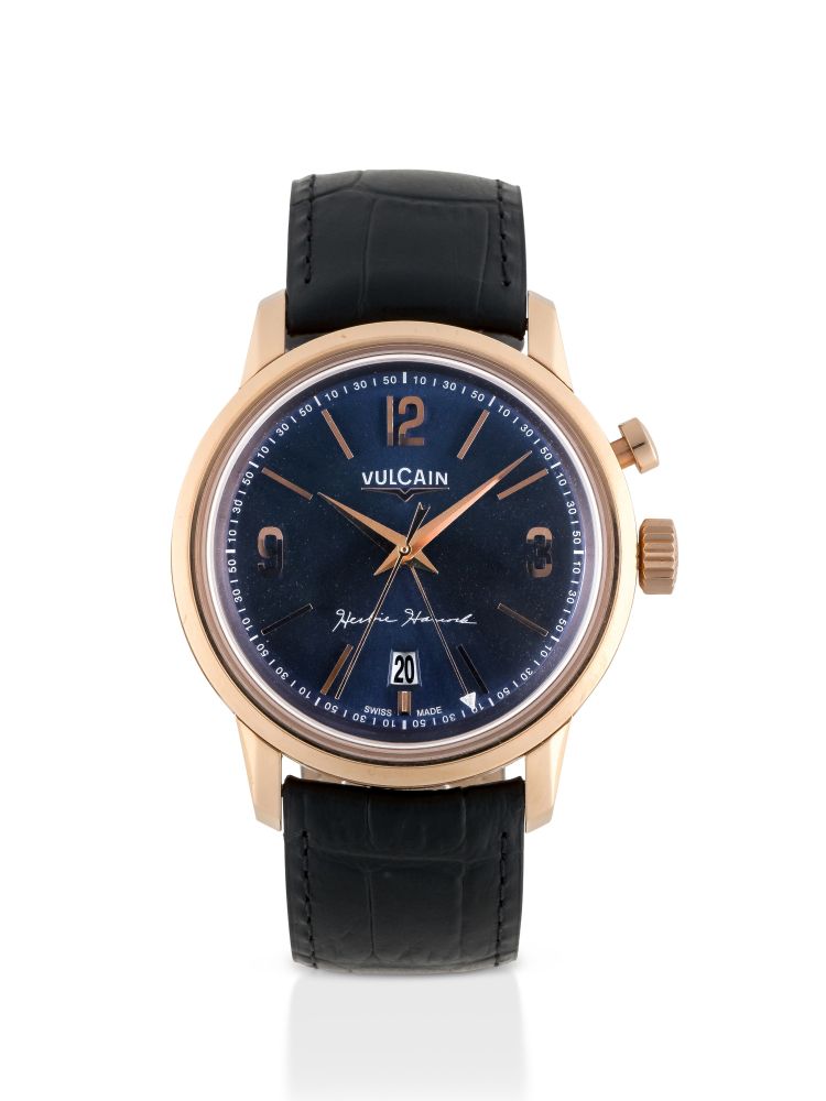 VULCAIN | HERBIE HANCOCK, REF 160551302 LIMITED EDITION PINK GOLD ALARM WRISTWATCH WITH DATE CIRCA 2012