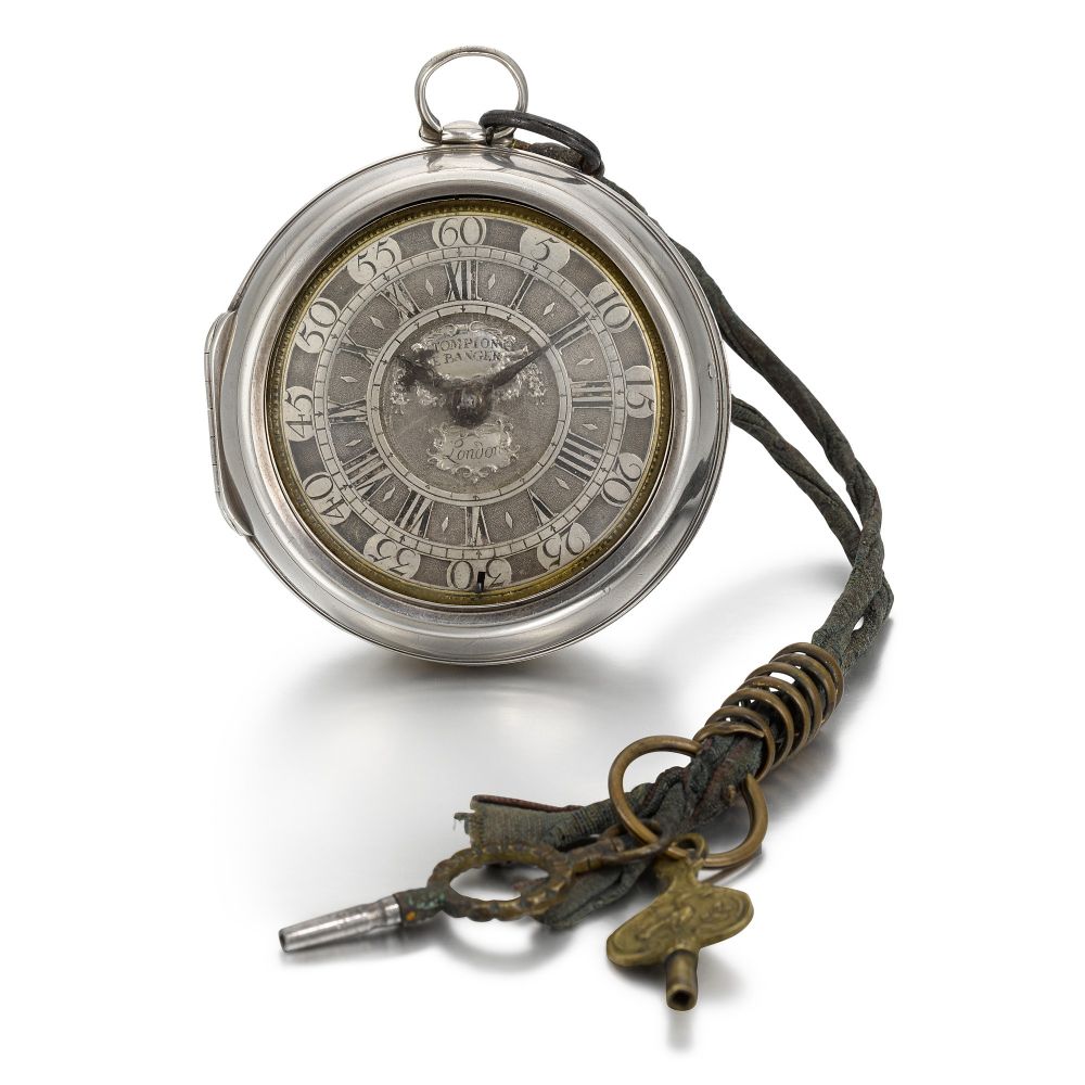 THOMAS TOMPION & EDWARD BANGER | A SILVER PAIR CASED VERGE WATCH, CIRCA 1704, NO.3658