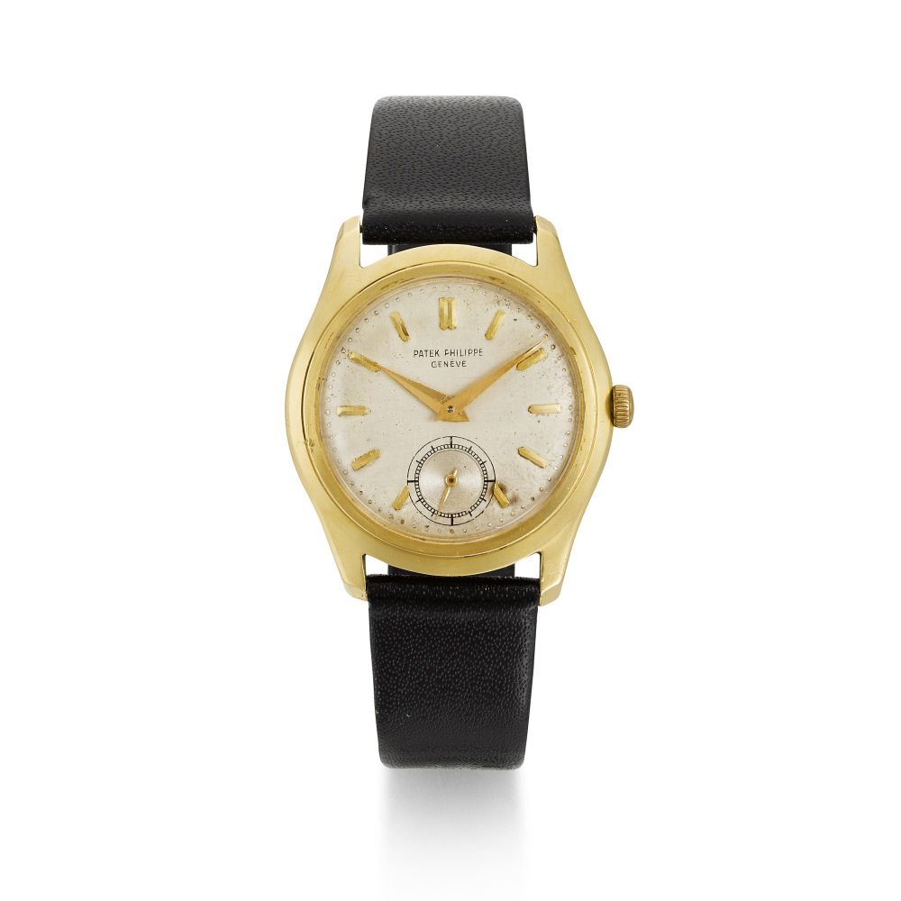 PATEK PHILIPPE | GRANDE CALATRAVA, REF 2532, YELLOW GOLD WRISTWATCH WITH KING OF IRAQ ARMS, MADE IN 1953
