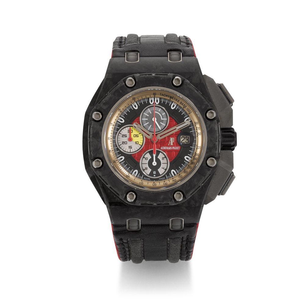 AUDEMARS PIGUET| ROYAL OAK OFFSHORE GRAND PRIX, REF 26290IO.OO.A001VE.01, LIMITED EDITION CERAMIC, FORGED CARBON AND TITANIUM CHRONOGRAPH WRISTWATCH WITH DATE, CIRCA 2011