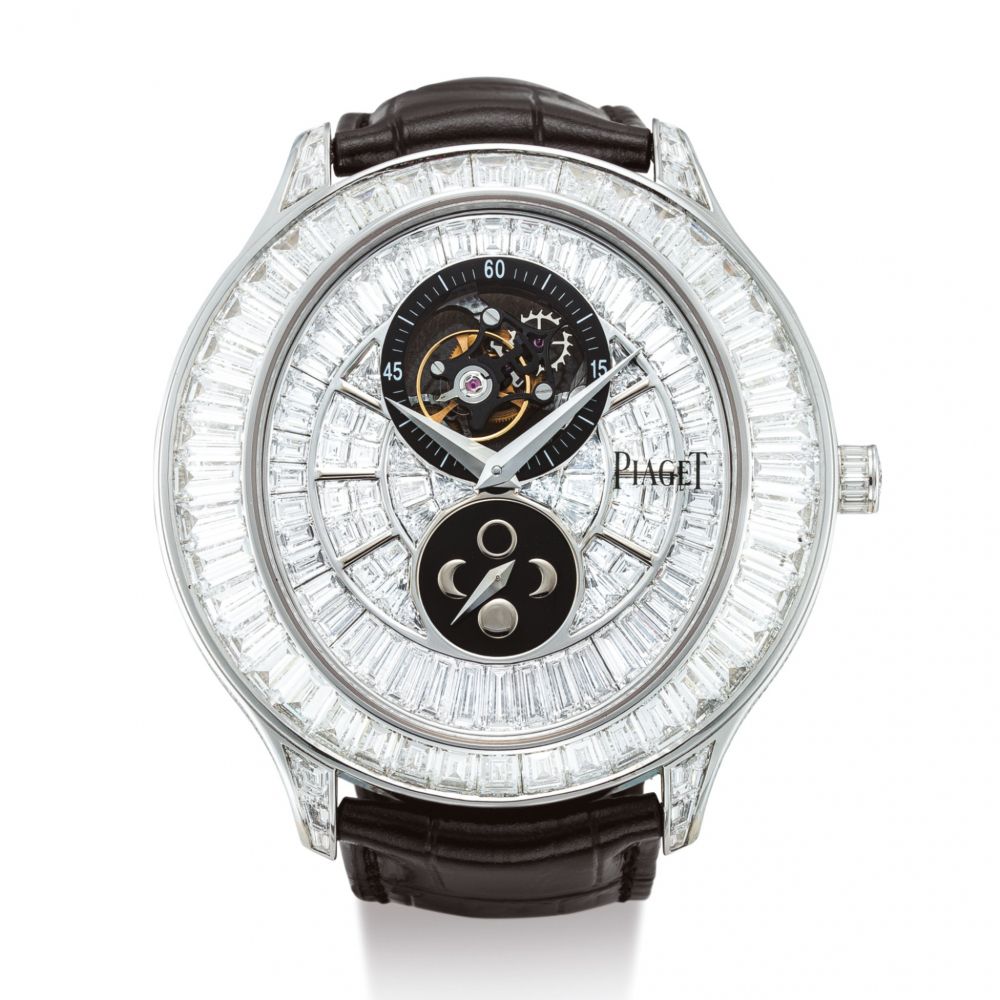 PIAGET | GOUVERNEUR, REFERENCE GOA38117 A LIMITED EDITION WHITE GOLD AND DIAMOND- SET TOURBILLON WRISTWACH WITH MOON PHASES, CIRCA 2018  | 伯爵 | Gouverneur 型號GOA38117 限量版白金鑲鑽石陀飛輪腕錶，備月相顯示，錶殼編號PI0963及No. 06，約2018年製