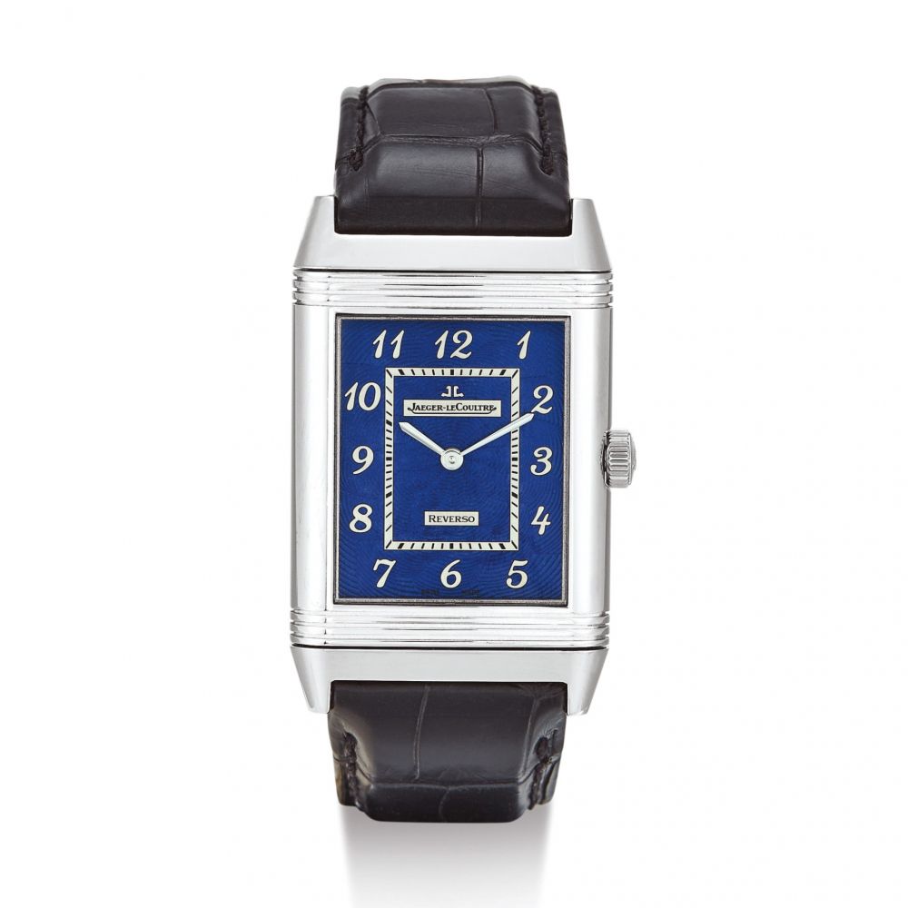 JAEGER-LECOULTRE | REVERSO, REFERENCE 273.3.62 A LIMITED EDITION WHITE GOLD REVERSIBLE WRISTWATCH WITH ENAMEL DIAL, CIRCA 2013  | 積家 | Reverso 型號273.3.62 限量版白金可翻轉腕錶，備琺瑯錶盤，錶殼編號2805971及38/50，約2013年製