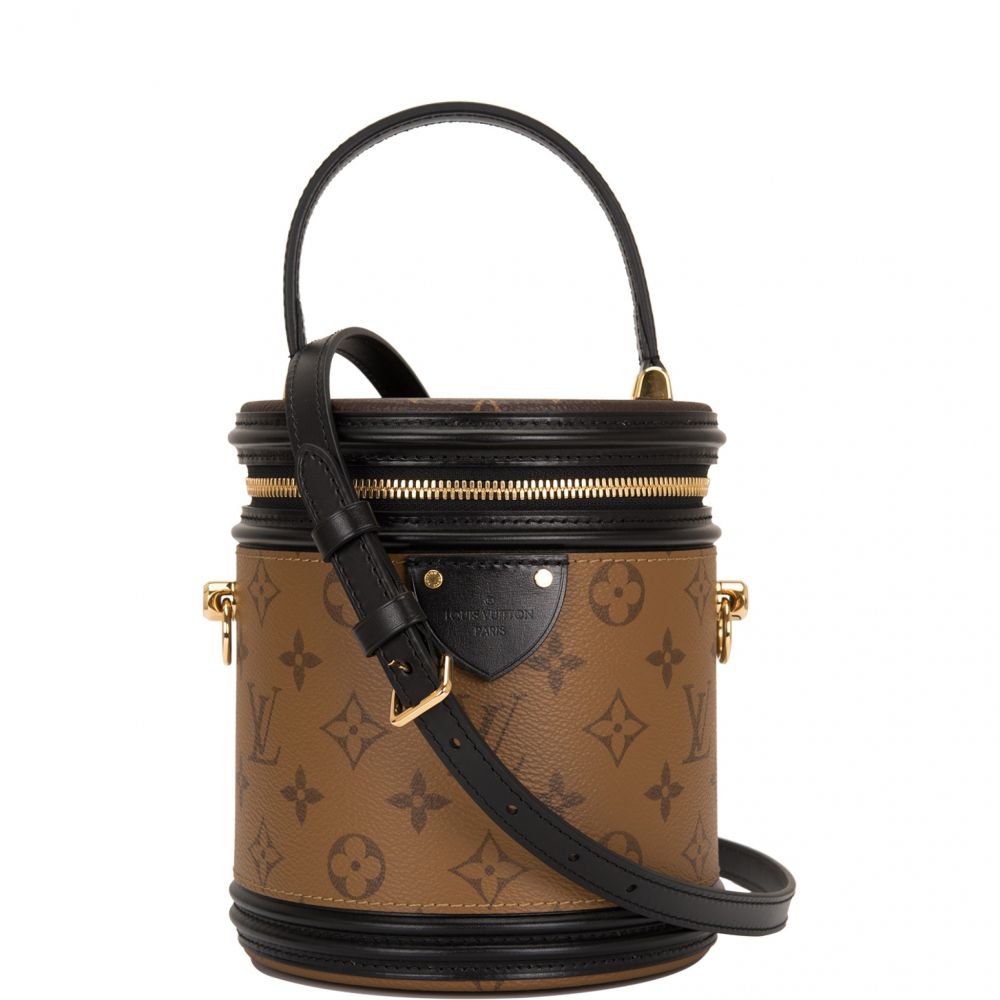 Louis Vuitton Cannes Bag of Reverse Monogram Canvas with Golden Brass Hardware