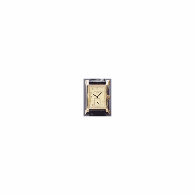 A GOLD RECTANGULAR WRISTWATCH WITH FLARED SIDES, PATEK PHILIPPE, PAGODA, NO..........