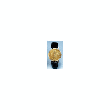 A GOLD WRISTWATCH IN THE FORM OF A $20 COIN AUDEMARS PIGUET CIRCA 1980