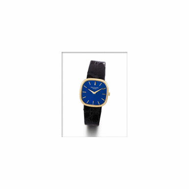 A GOLD CUSHION FORM WRISTWATCH, PATEK PHILIPPE, NO.1329861, REF.3852J, CIRCA 1980