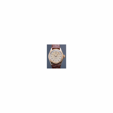 Rolex, Oyster Perpetual, GMT-Master - A LADY'S GOLD AUTOMATIC SWEEP SECONDS WRISTWATCH, ROLEX OYSTER PERPETUAL, ''BUBBLEBACK'', REF. 6007, CIRCA 1950