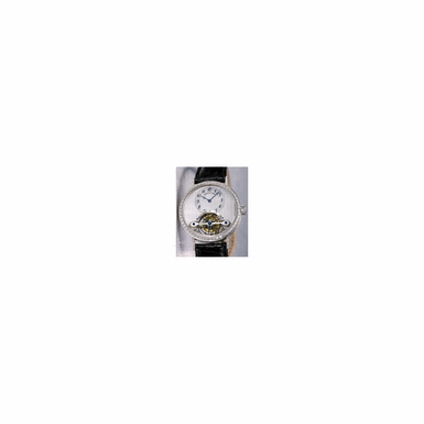 A VERY FINE AND RARE WHITE GOLD ONE-MINUTE TOURBILLON WRISTWATCH WITH MOTHER-OF-PEARL DIAL AND DIAMOND SET BEZEL, BREGUET, REF. 3358, CIRCA 2003