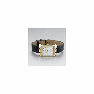 A FINE AND RARE GOLD RECTANGULAR WRISTWATCH WITH UNUSUAL LUGS, PATEK PHILIPPE & CO., GEN