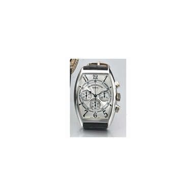 FRANCK MULLER - Chronographe, No. 34, Ref. 6850 CC AT, circa 1998, A large platinum tonneau automatic chronograph wristwatch with registers and date