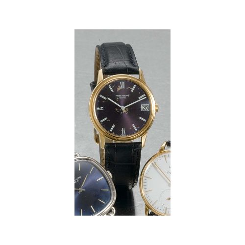A gold automatic wristwatch with date, Patek Philippe & Co., no. 1300406, ref. 3593 1976
