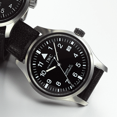 IWC, A STAINLESS STEEL AUTOMATIC CENTRE SECONDS WRISTWATCH WITH DATE MARK XV, FLIEGERUHR, CIRCA 2000