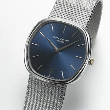 PATEK PHILIPPE, A WHITE GOLD AUTOMATIC&&NBSP - CUSHION FORM BRACELET WATCH CIRCA 1979, NO. 1.191.009, REF. 3861/1