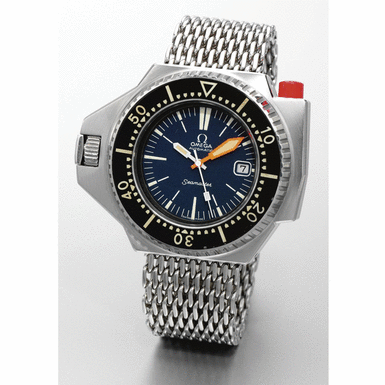 OMEGA - A rare and massive stainless steel automatic centre seconds diver's wristwatch with date and bracelet Prototype of the Seamaster 600, 'Plo Prof', circa 1975, no.4-011